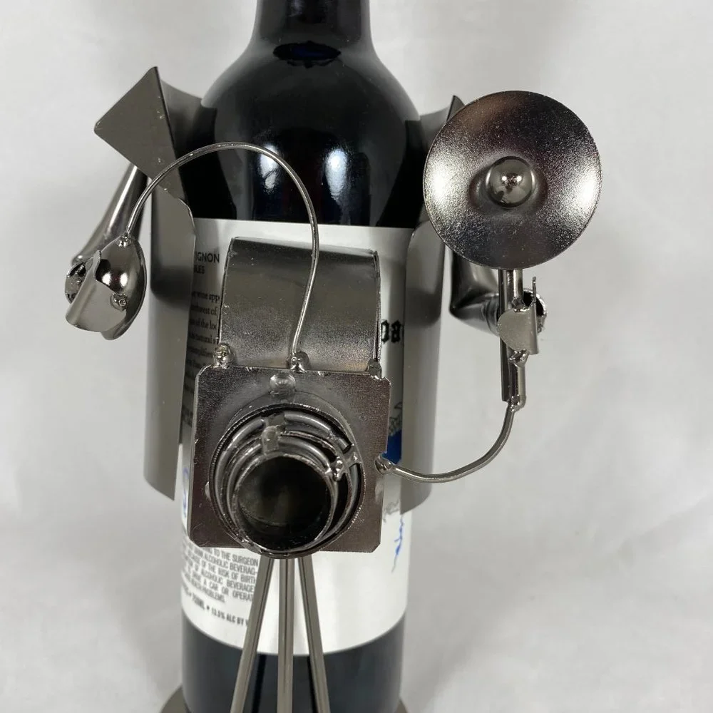 Photographer Metal Wine Bottle Holder MG2641
